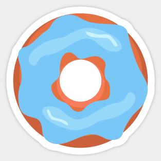 Donut with blue frosting Sticker